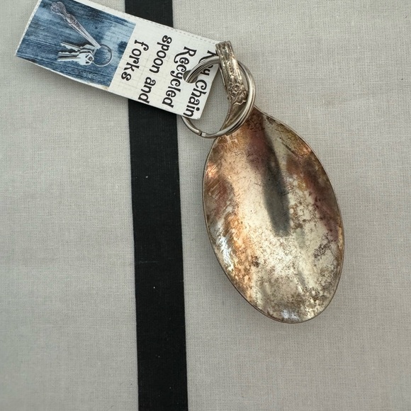 Super fun and unique silver spoon on a key ring- so many uses- see pic 4 deets! - Picture 3 of 4